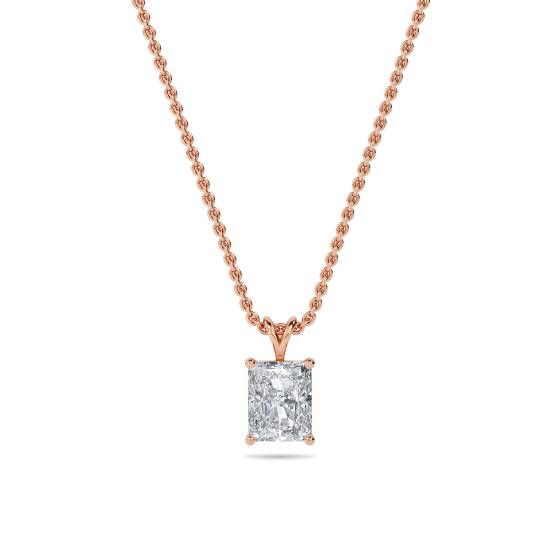 Moderner strahlender Diamant-Solitär-Anhänger