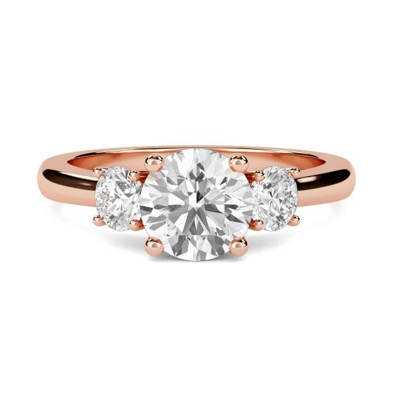 Einzigartiger Diamantring mit 3 Steinen