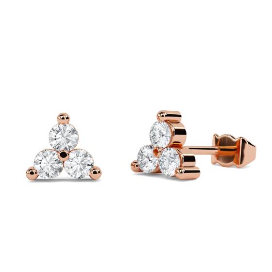 Ohrringe mit rundem Diamanten