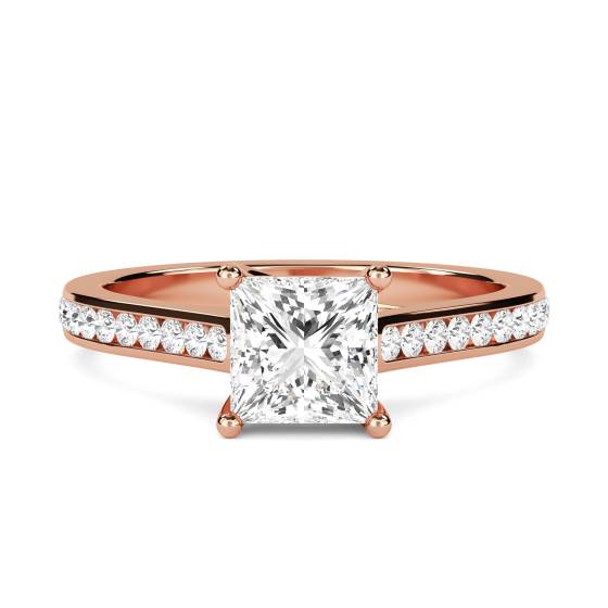 Prinzessinnen-Diamant-Schulterset-Ring