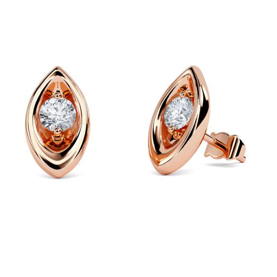 Ohrringe mit rundem Diamanten