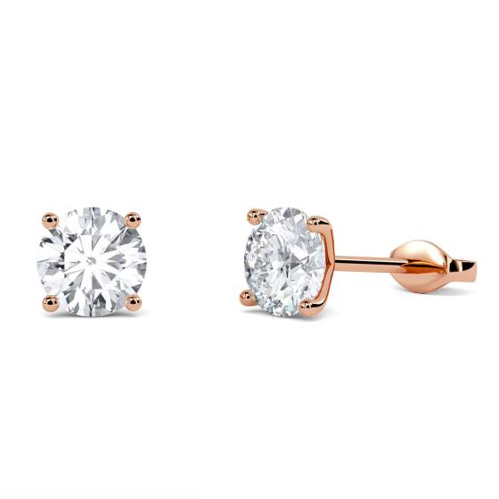 Elegante Ohrringe mit runden Diamanten