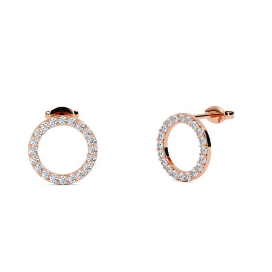 Ohrringe „Circle of Love“ mit rundem Diamanten