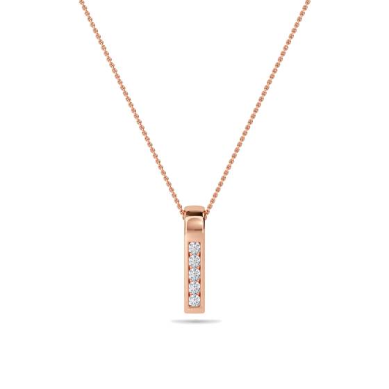 Einzigartiger Anhänger mit rundem Diamanten