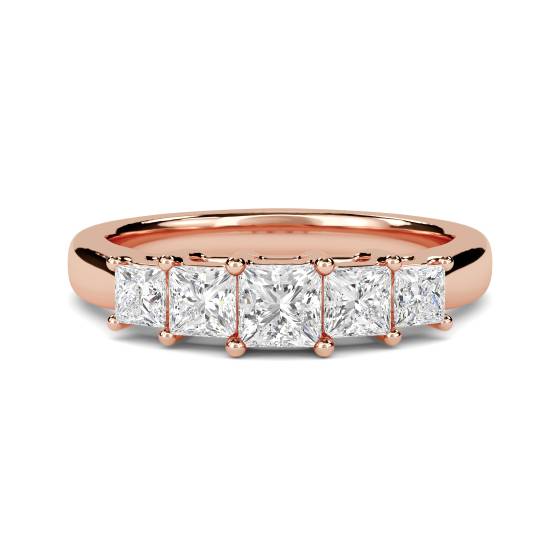 Einzigartiger Prinzess-Diamant-Ewigkeitsring