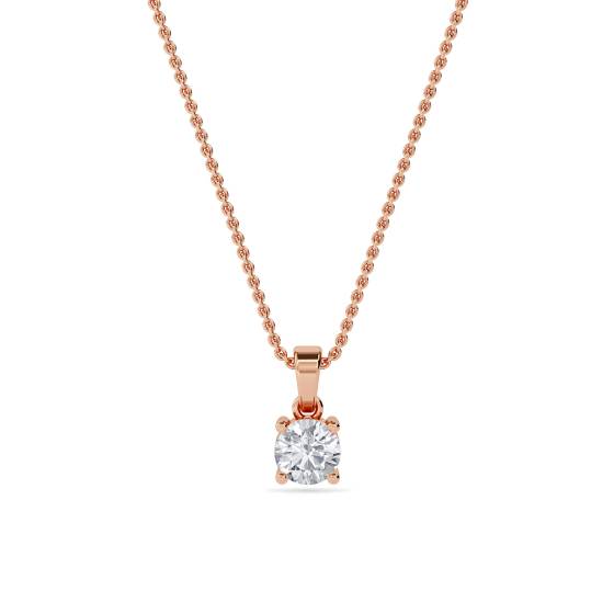 Traditioneller runder Diamant-Solitär-Anhänger