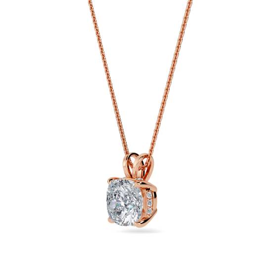 Kissenförmiger Diamant-Halo-Anhänger