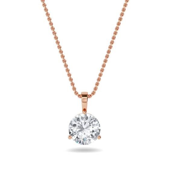 Eleganter Soitaire-Anhänger mit rundem Diamanten