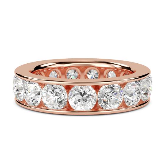 Kanalgefasster 5,5 mm runder Eternity-Diamantring