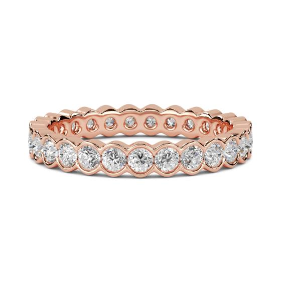 Eleganter, runder Diamantring mit 1,00 ct und Lünettenfassung – ein echter Ewigkeitsring