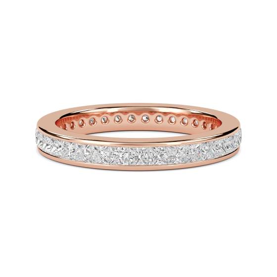Kanalgefasster Prinzessinnen-Eternity-Diamantring