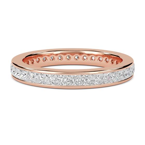 Kanalgefasster Prinzessinnen-Eternity-Diamantring