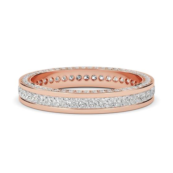 3 Sided Princess Diamond Full Eternity Ring
