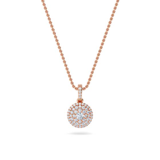 Anhänger mit rundem Diamantcluster