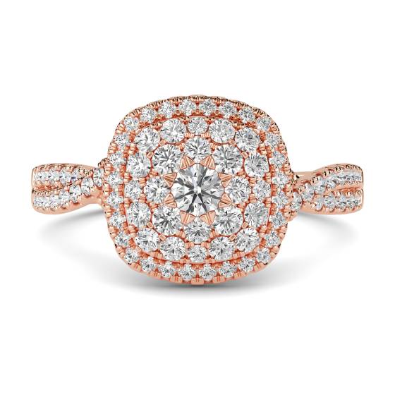 Runder Diamantcluster-Ring
