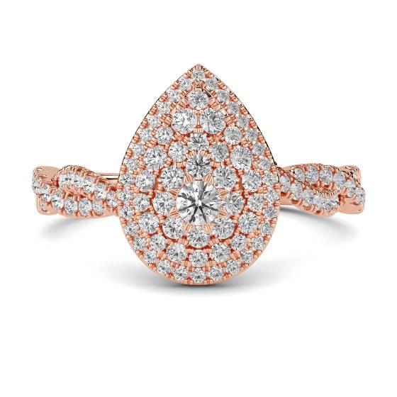 Runder Diamantcluster-Ring