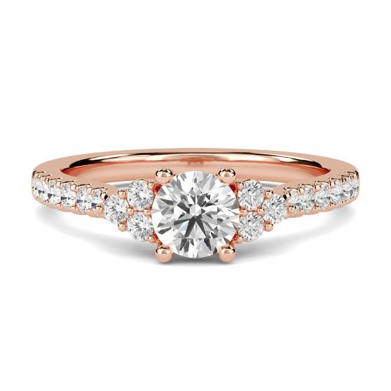 0,80 ct SI/H Runder Diamantclusterring