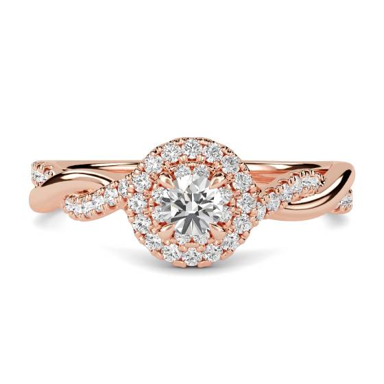 Runder Diamantcluster-Ring