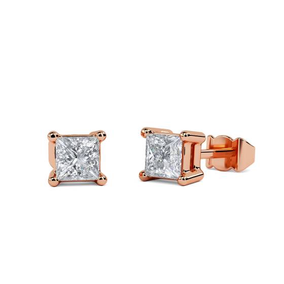 0,25 ct VS/E-F Prinzessdiamant-Ohrstecker