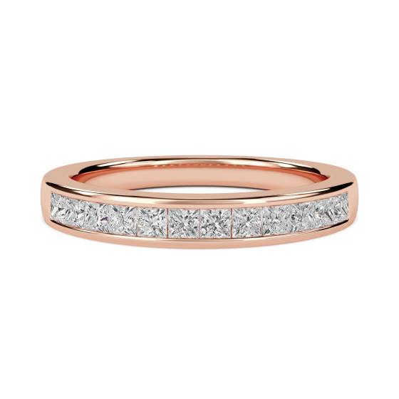 0,53 ct VS/E-F Natürlicher Diamant-Prinzessring