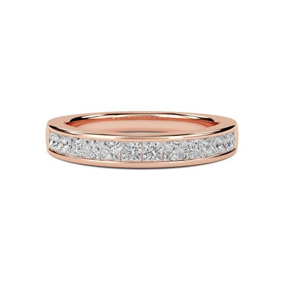 Halb-Ewigkeitsring mit 3,5 mm Prinzessdiamant