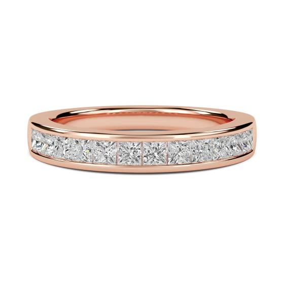 Halb-Ewigkeitsring mit 3,5 mm Prinzessdiamant