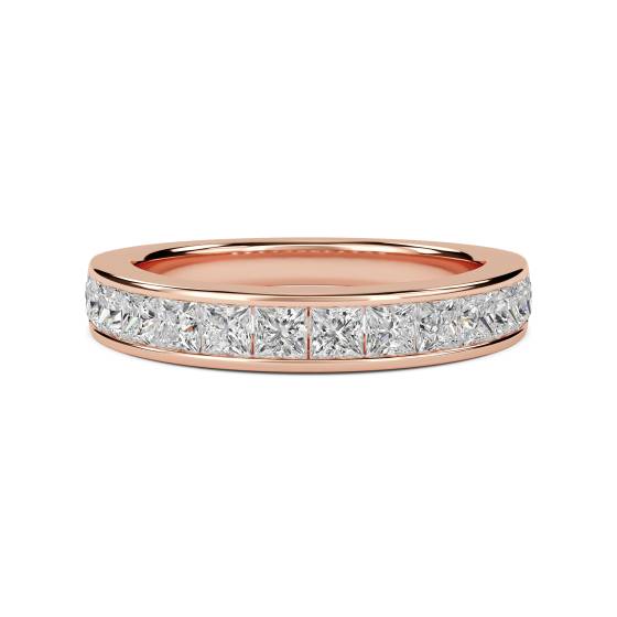 Halb-Ewigkeitsring mit 4 mm Prinzessdiamant