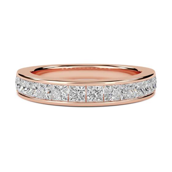 Halb-Ewigkeitsring mit 4 mm Prinzessdiamant