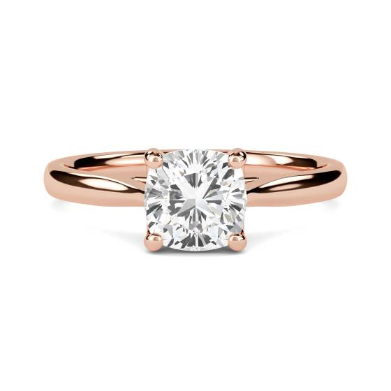 Verlobungsring mit kissenförmigem Diamanten