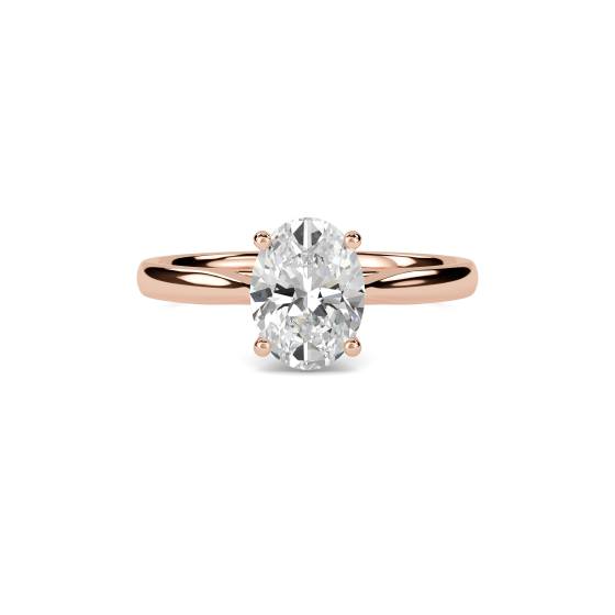 Verlobungsring mit ovalem Diamanten