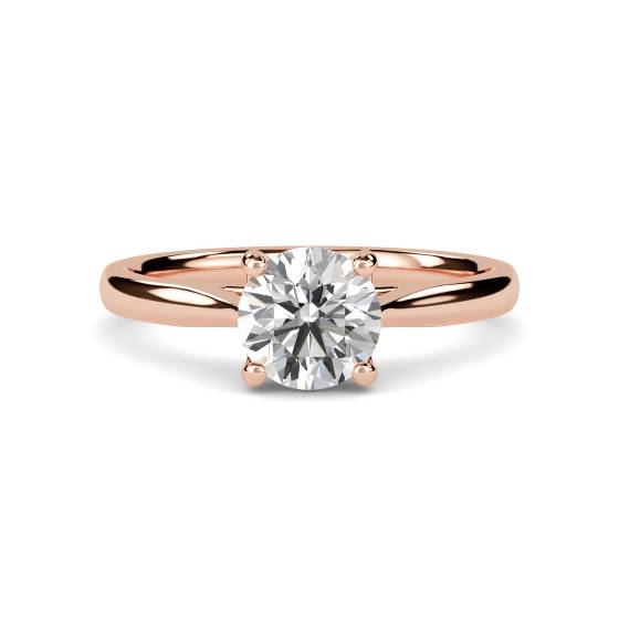 Verlobungsring mit rundem Diamanten