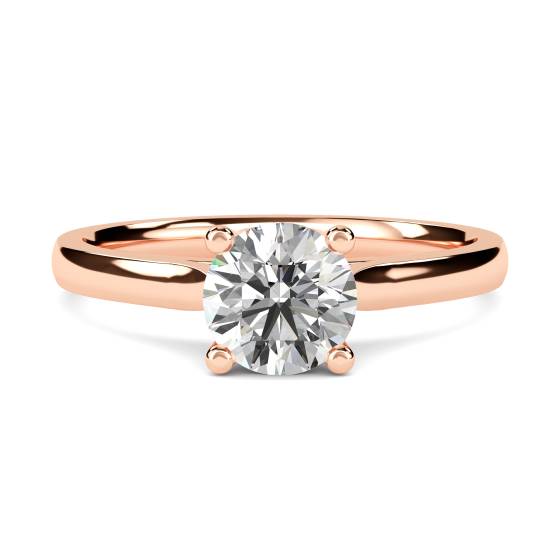 Traditioneller runder Diamant-Solitärring