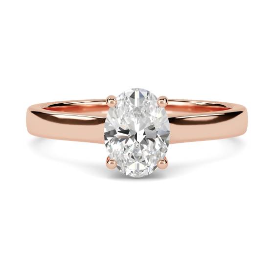 Verlobungsring mit ovalem Diamanten