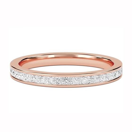 0,35 ct VS/F-G Prinzessschliff Diamant-Ehering