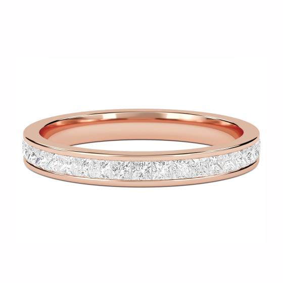 0,75 ct VS/F-G Prinzessschliff Diamant-Ehering