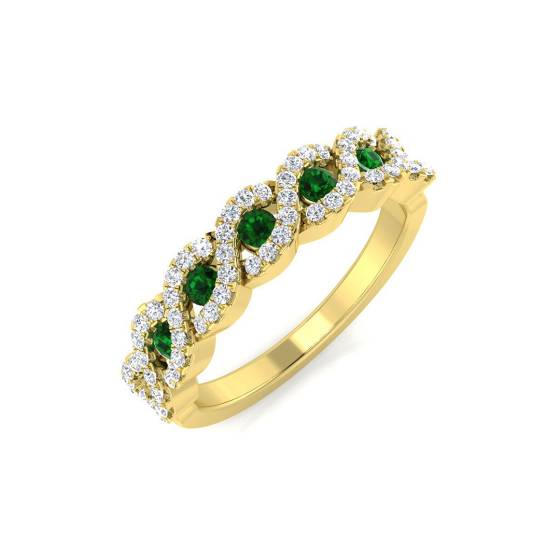 0,50 ct VS/E-F Runder Diamant-Designerring