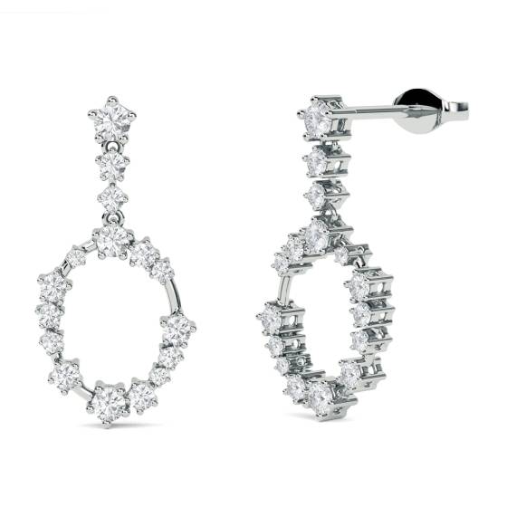 Effervecent Oval Silhouette Earrings