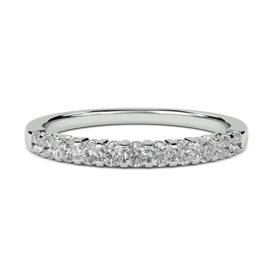Round Diamond Half Eternity Ring