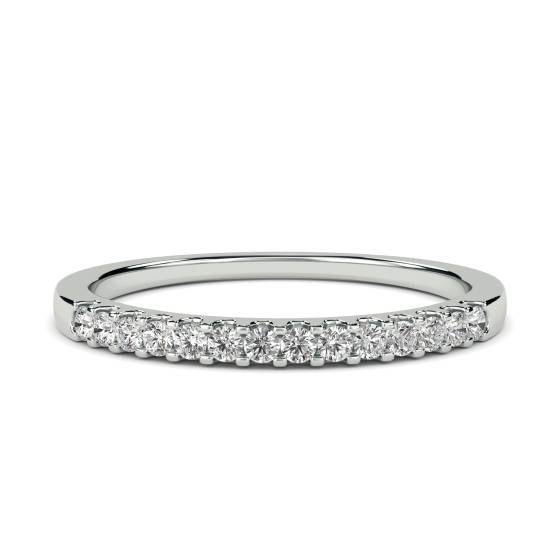 Round Diamond Half Eternity Ring
