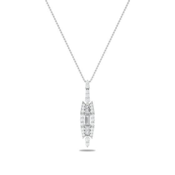 Large Reflection Pendant and Chain