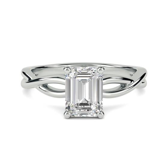 Verlobungsring „Unendlichkeitsliebe“ mit Smaragd und Diamanten