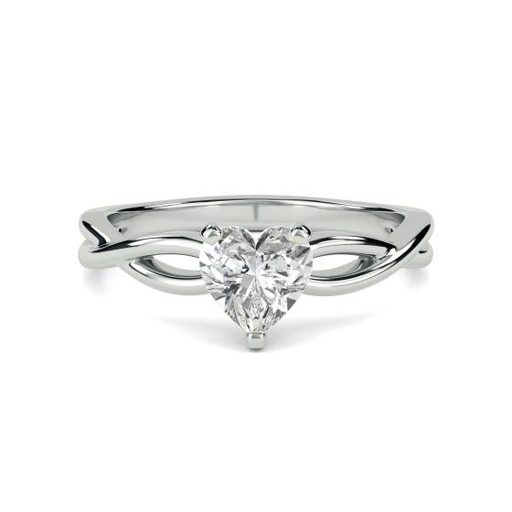 Verlobungsring mit Infinity Love Swirl Heart Diamant