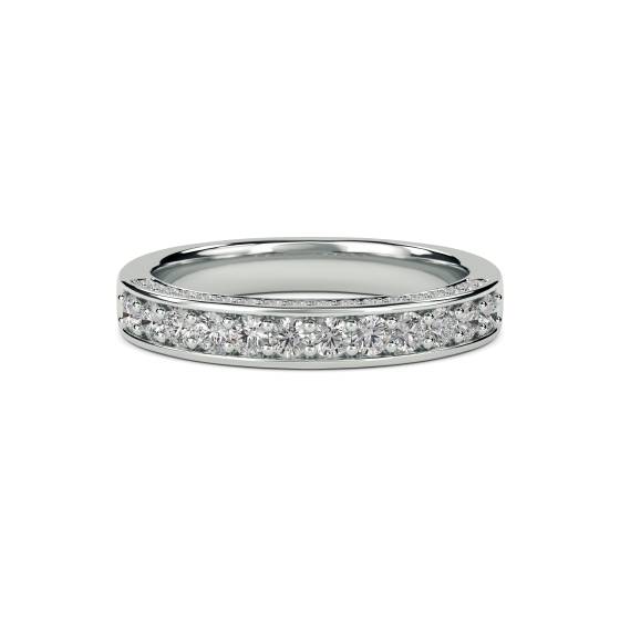 Einzigartiger runder Diamant-Ewigkeits-/Verlobungsring