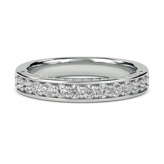 Einzigartiger runder Diamant-Ewigkeits-/Verlobungsring