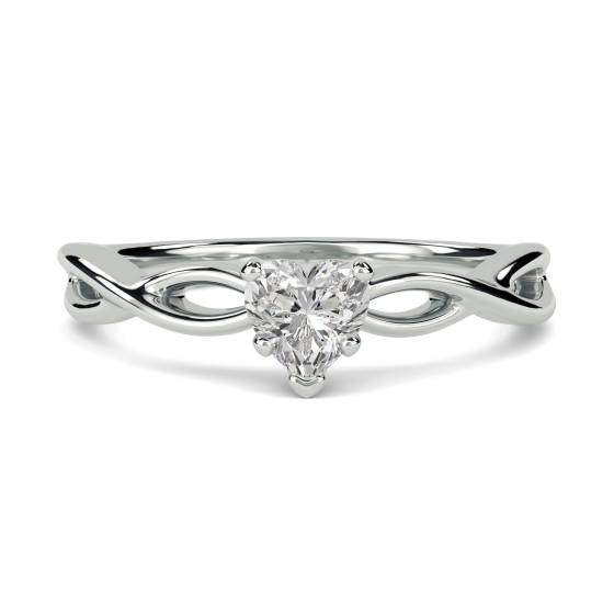 Verlobungsring mit Infinity Love Swirl Heart Diamant