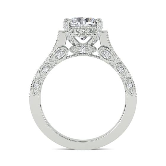 Einzigartiger Vintage-Ring mit rundem Diamanten
