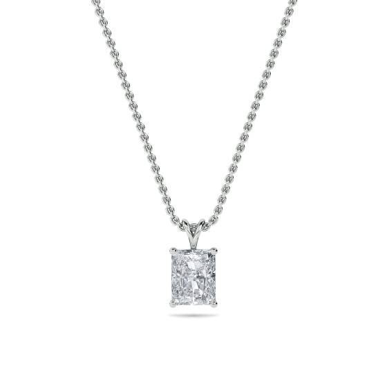 Moderner strahlender Diamant-Solitär-Anhänger