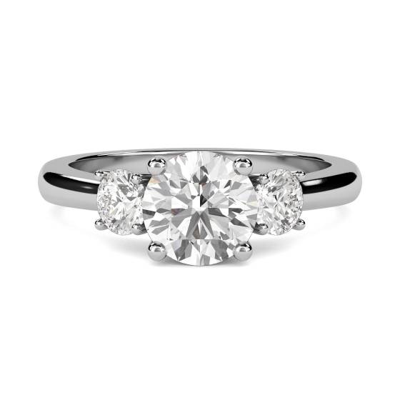 Einzigartiger Diamantring mit 3 Steinen