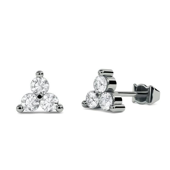 Ohrringe mit rundem Diamanten
