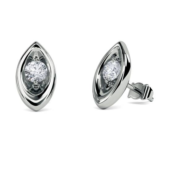 Ohrringe mit rundem Diamanten